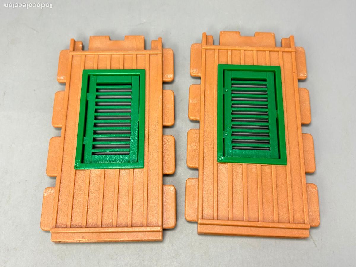 Playmobil: Playmobil pared ventana granja estaci&oacute;n tren rancho oeste