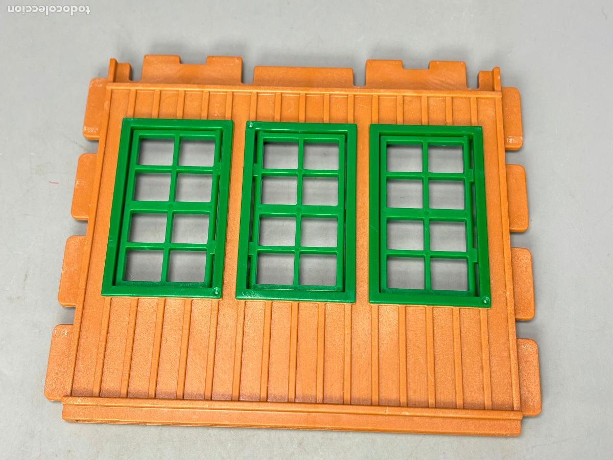 Playmobil: Playmobil pared ventana granja estaci&oacute;n tren rancho oeste