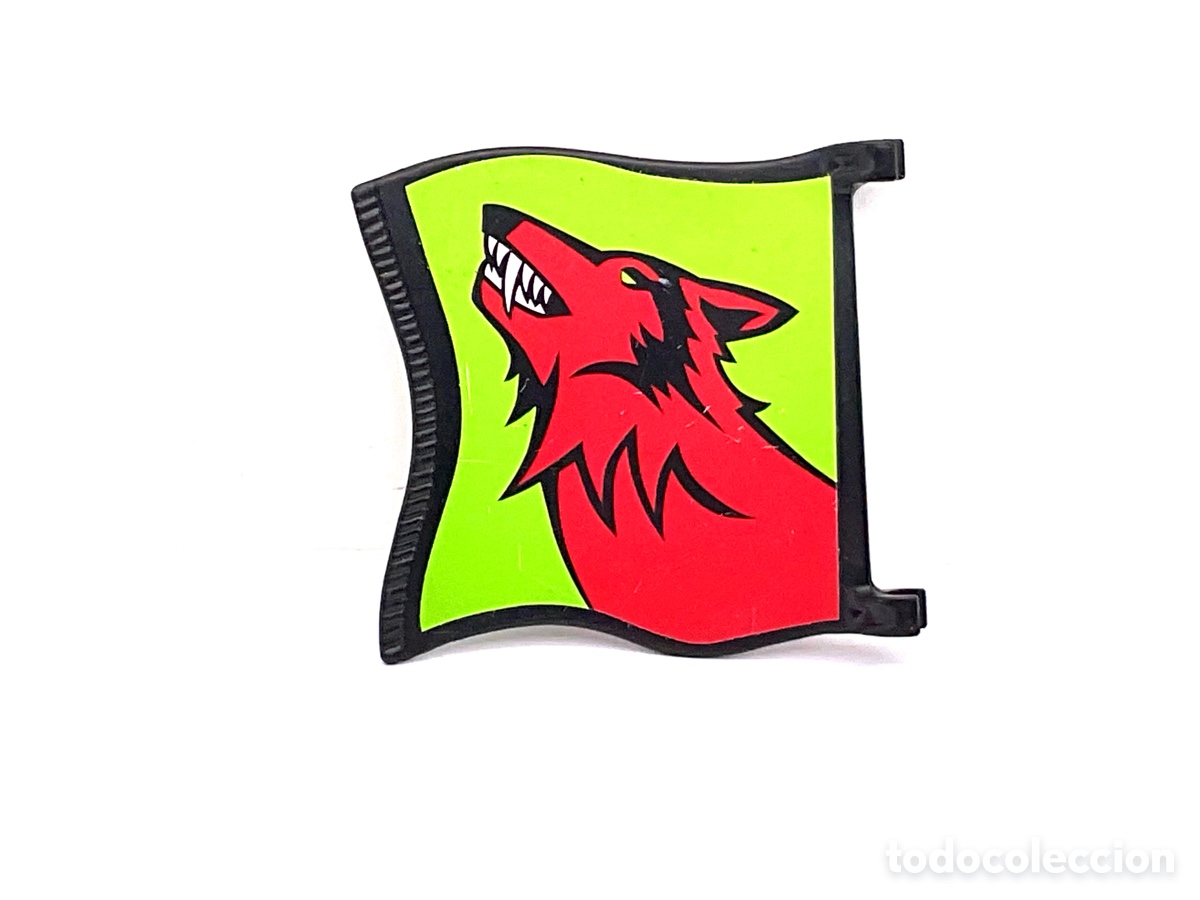 Playmobil: ACCESORIO PLAYMOBIL. BANDERA CON ENBLEMA DEL LOBO. REF CABALLEROS, MEDIEVOLO, ETC