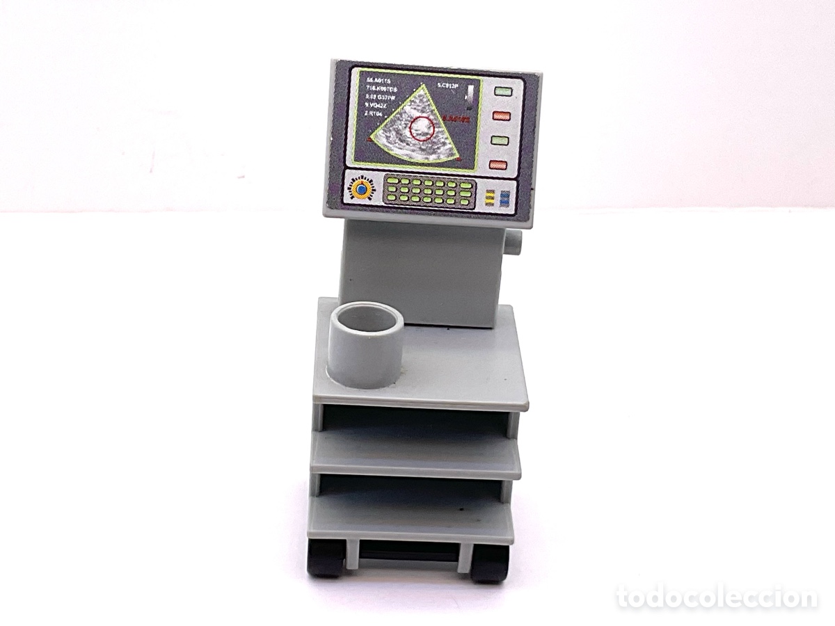 Playmobil: ACCESORIO PLAYMOBIL. CARRITO HOSPITAL MAQUINA ECOGRAFIA.