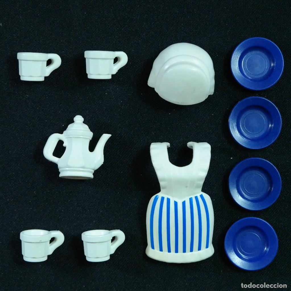 Playmobil: Playmobil delantal con cofia, platos y tazas ☼