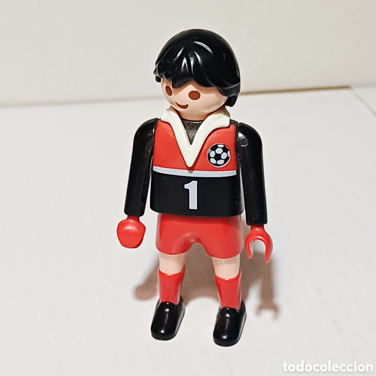 Playmobil: Figura Playmobil portero futbolista ref. 4701 dorsal N&deg; 1 pelo moreno city ciudad