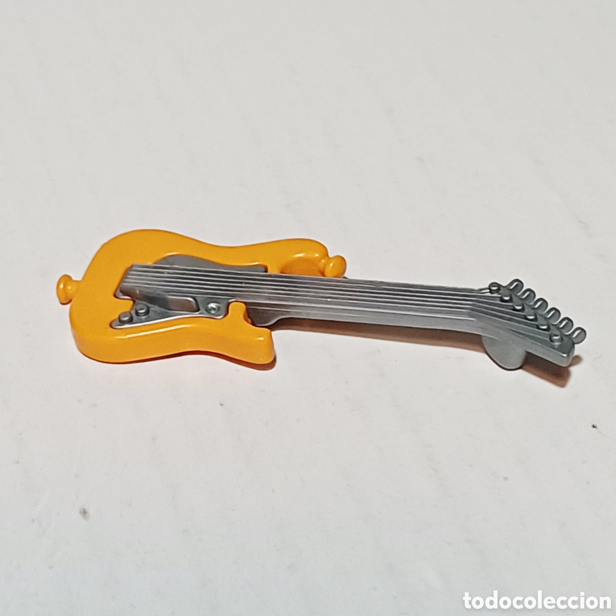 Playmobil: Pieza playmobil guitarra el&eacute;ctrica naranja ocre m&uacute;sico rock