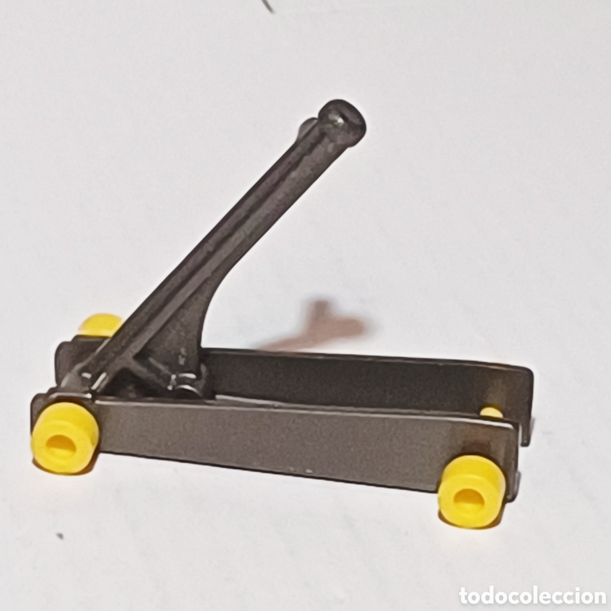 Playmobil: Pieza playmobil gris antracita base y mango gato hidr&aacute;ulico taller mecanico