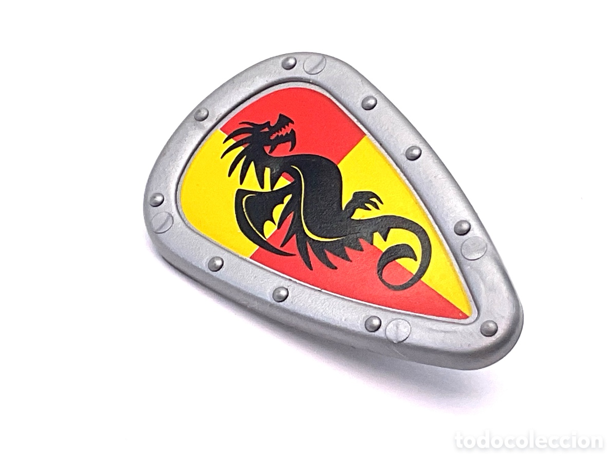 Playmobil: ACCESORIO PLAYMOBIL. ESCUDO MEDIEVOLO CON DIBUJO DEL DRAGON.