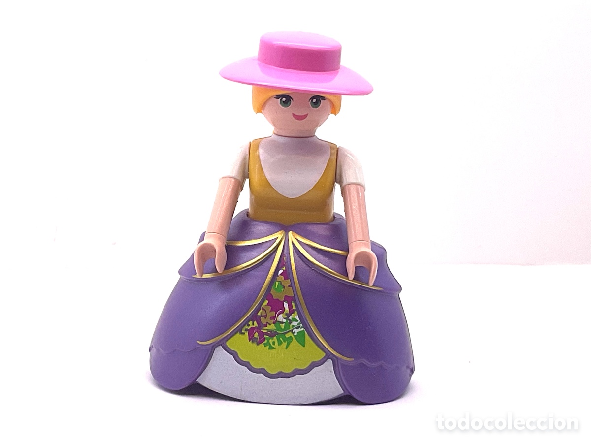Playmobil: FIGURA PLAYMOBIL. MUJER CON FALDA ANCHA Y SOMBRERO . REF PRINCESA, CORTESANA, VICTORIANA.