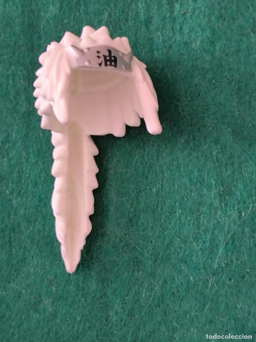 Playmobil: Playmobil peluca blanca con cola caballo blanca pelo de punta Naruto indios oeste vikingos b&aacute;rbaros