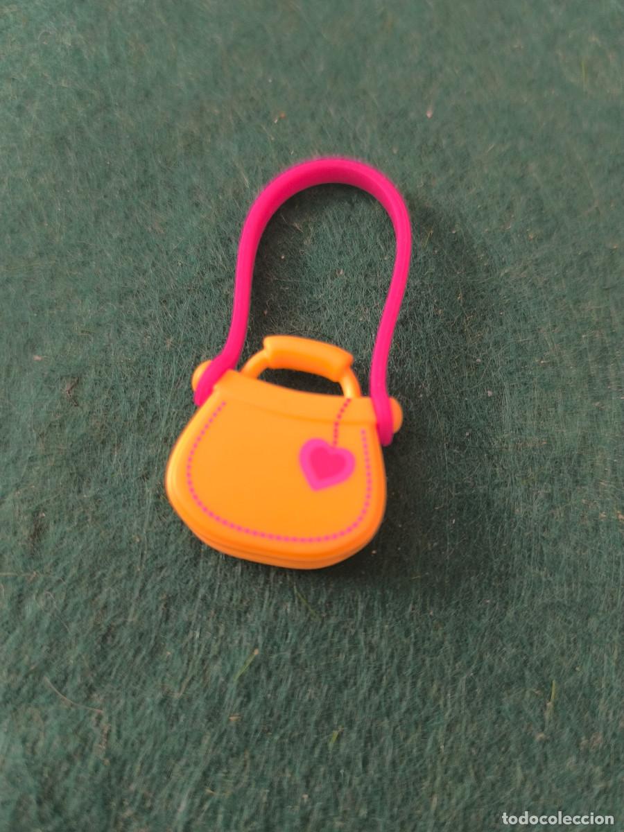 Playmobil: Playmobil bolso mujer chica amarillo fucsia con correa adorno coraz&oacute;n city ciudad