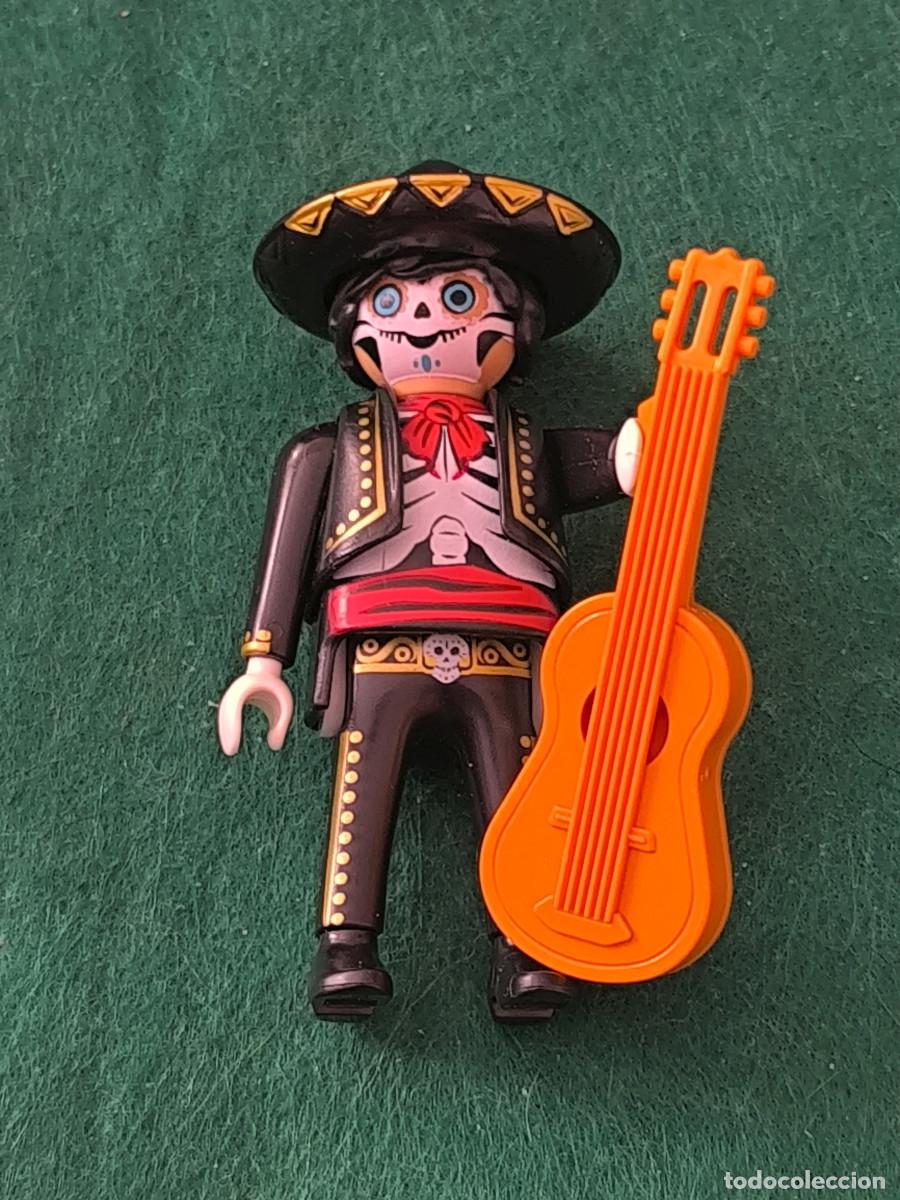 Playmobil: Playmobil figura catrino mexicano mariachi guitarra espa&ntilde;ola d&iacute;a de los muertos Coco oeste