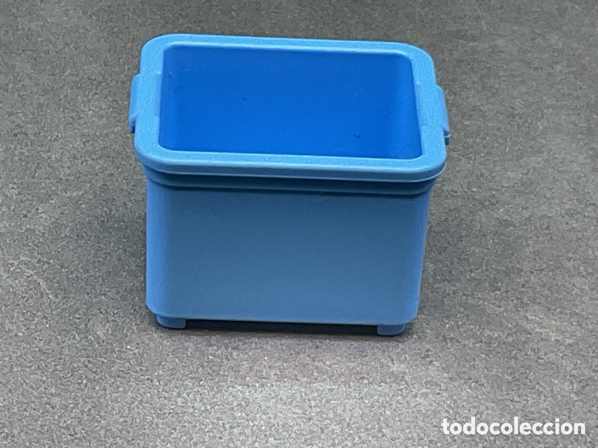 Playmobil: ACCESORIO PLAYMOBIL. CAJA CONTENEDOR AZUL ALMACENAJE.