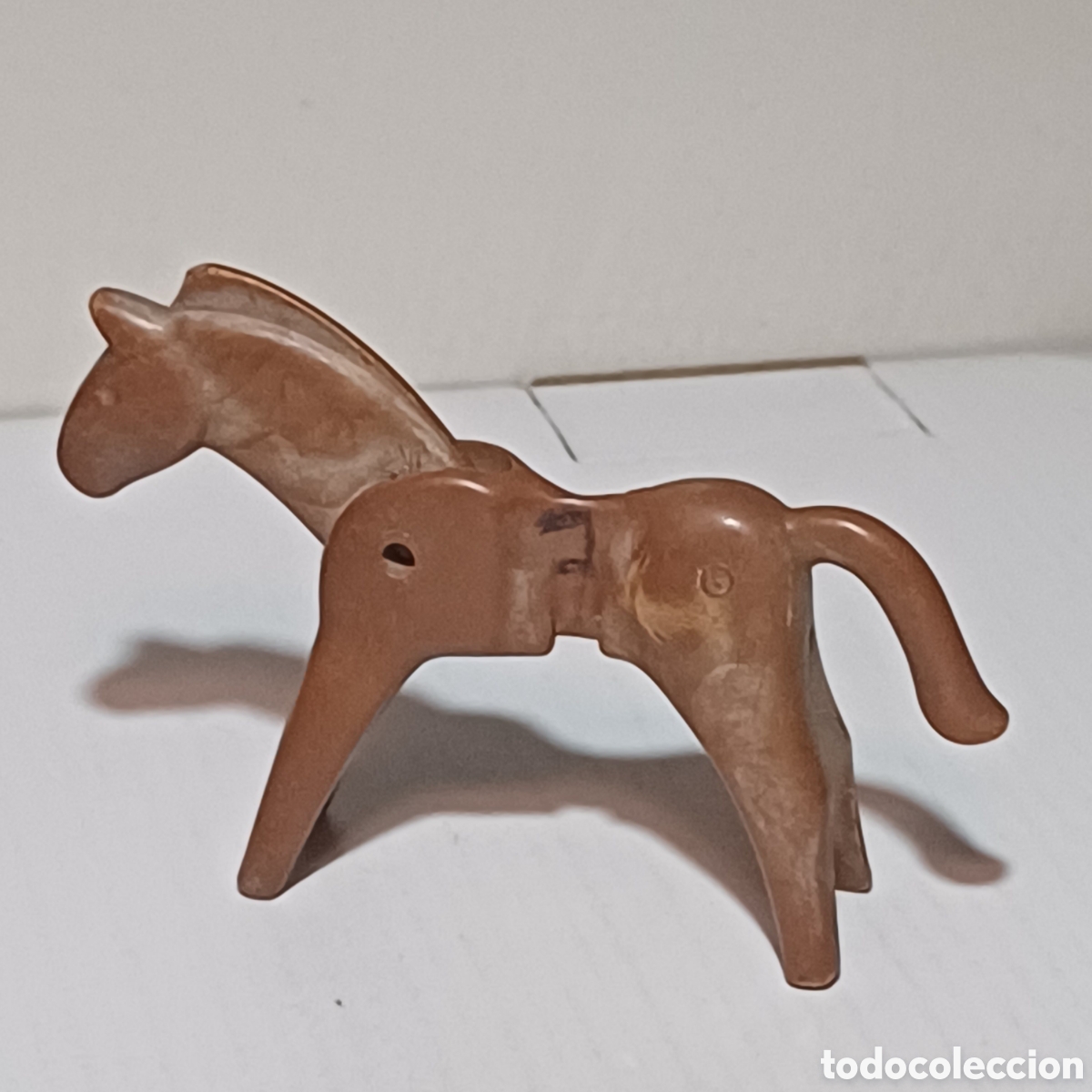 Playmobil: Pieza playmobil caballo marron medio con marcas primera epoca famobil oeste western medieval
