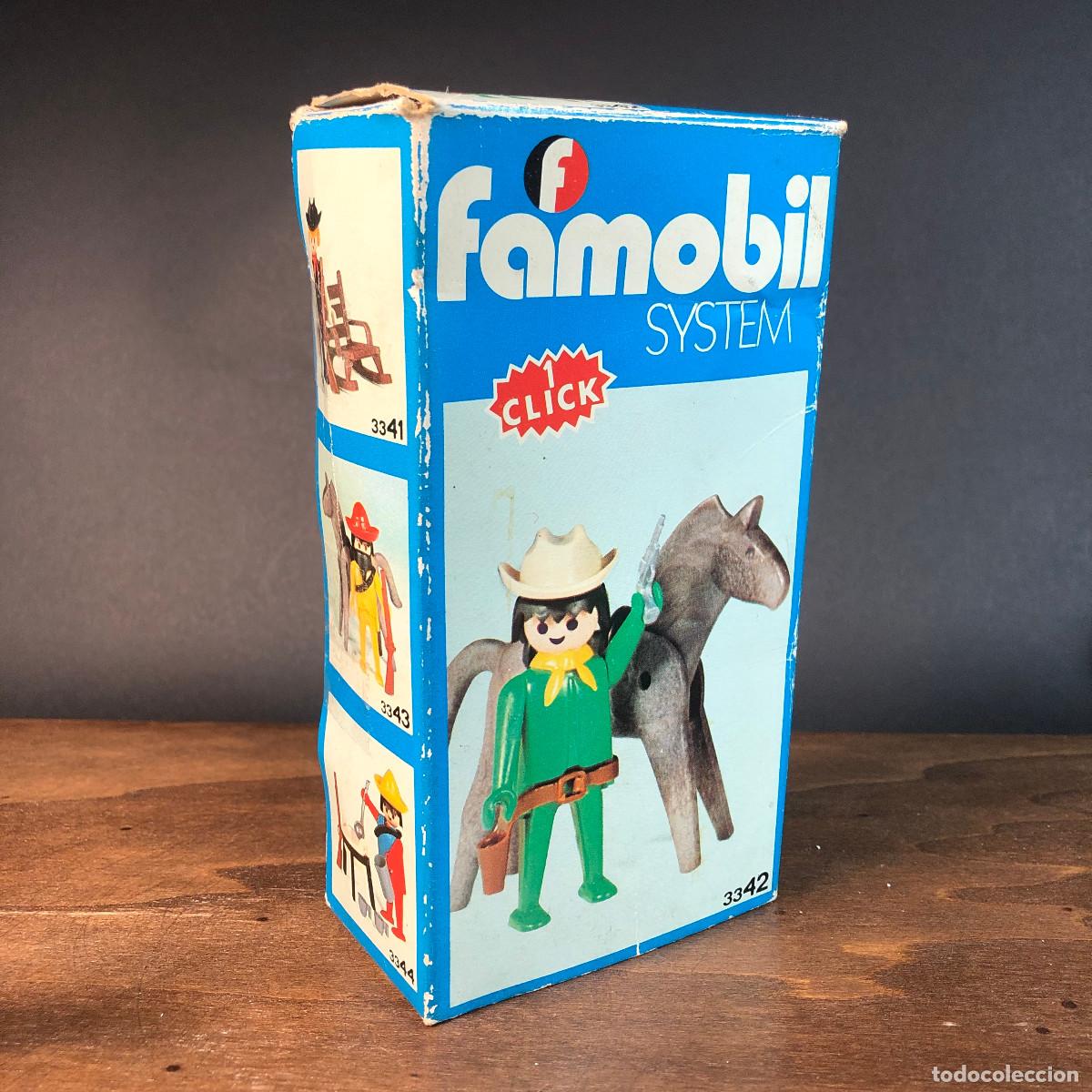 Playmobil: Vaquero Famobil a&ntilde;os 70 completo y con caja Ref. 3342