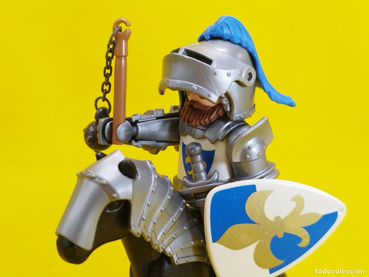 Playmobil: Playmobil Caballero medieval de la flor de Lis con caballo acorazado