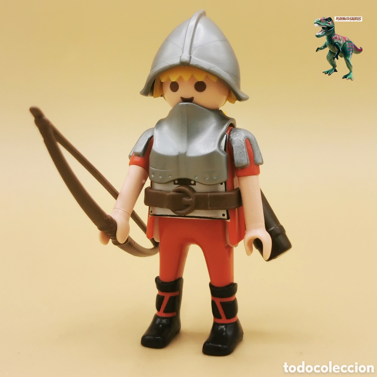 Playmobil: Playmobil figura arquero medieval soldado guerrero armadura arco flechas guardia castillo