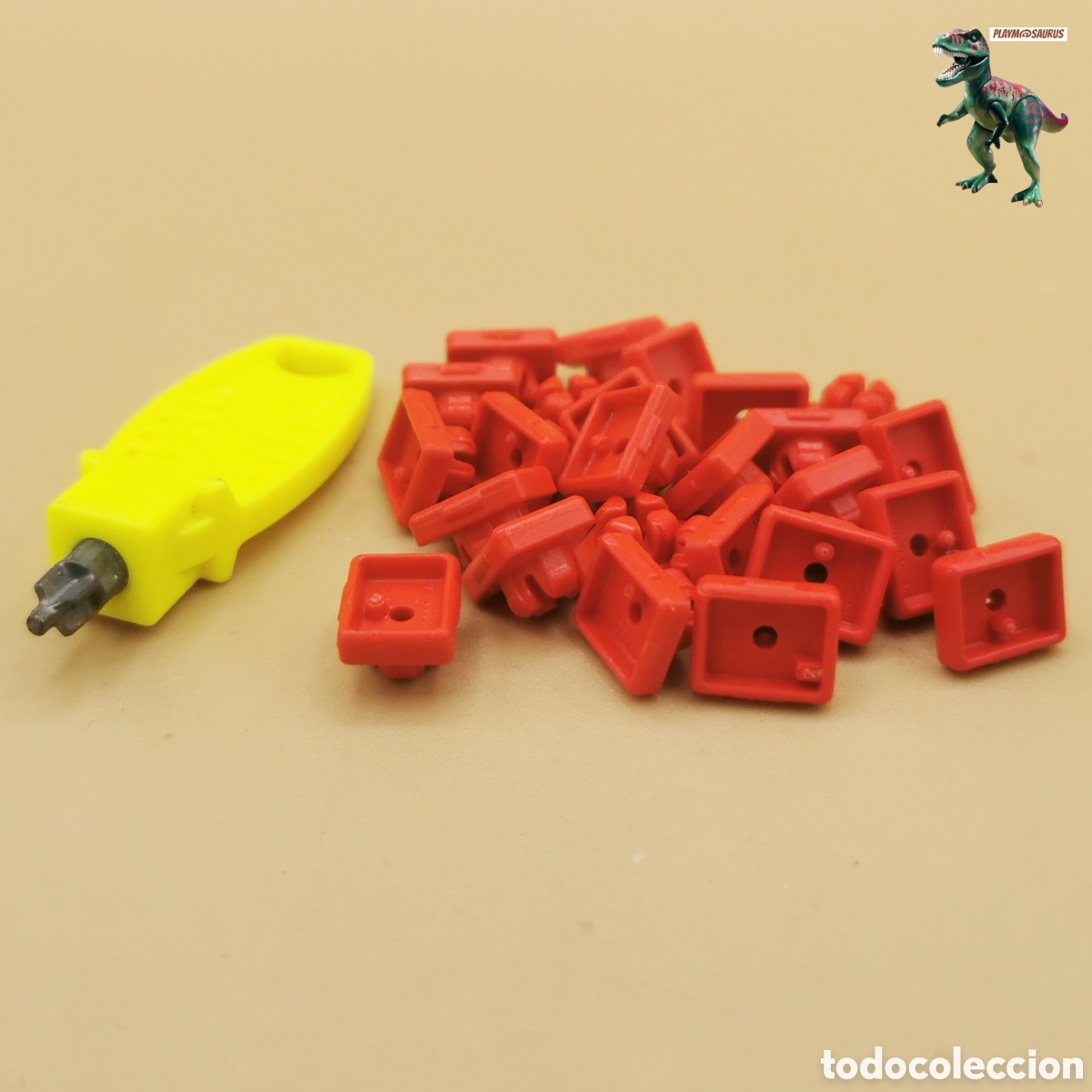 Playmobil: Playmobil 25 unidades conector rojo System x con herramienta clip conexion pieza de union