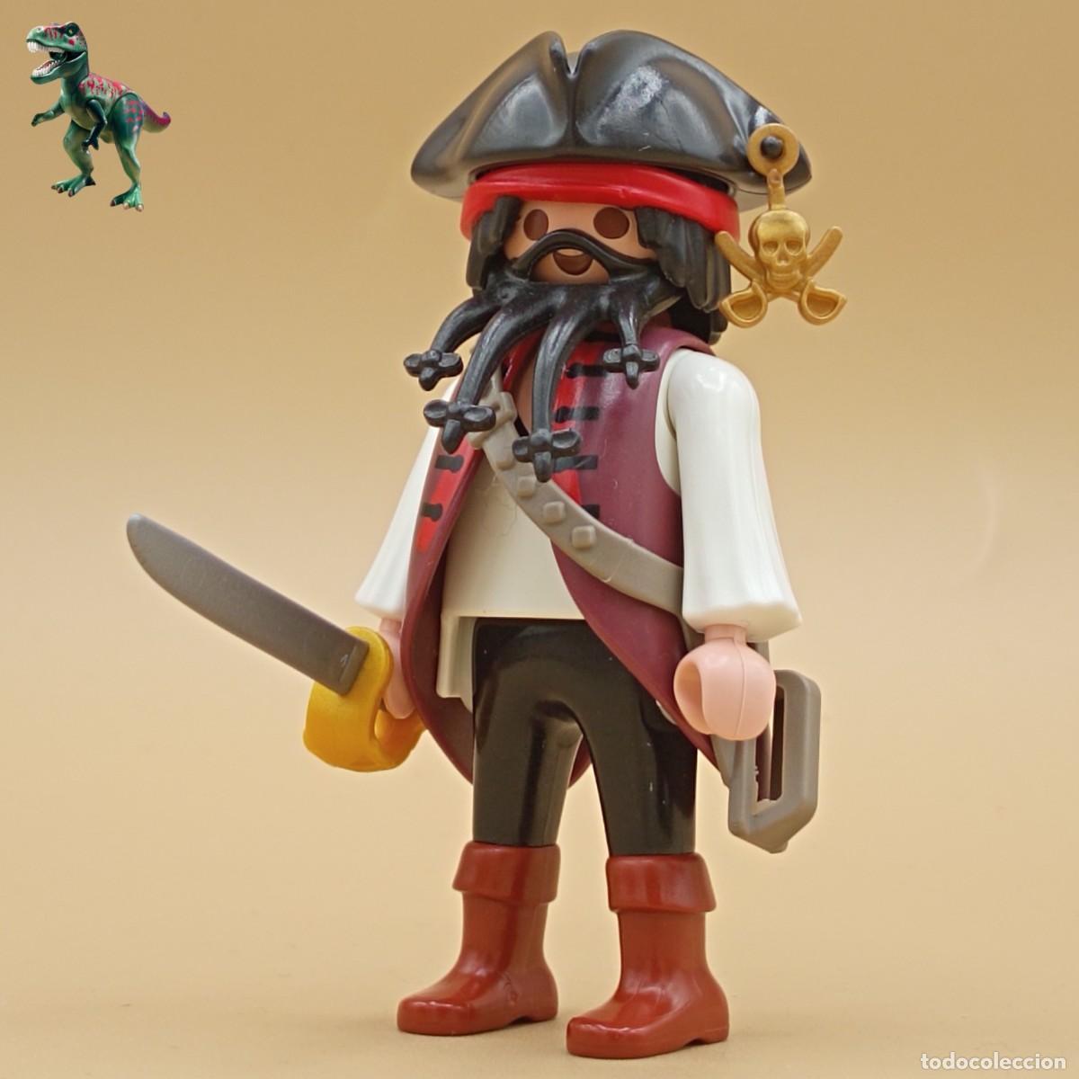 Playmobil: Playmobil figura Jack Sparrow Piratas del Caribe capitan bucanero corsario tripulante barco galeon
