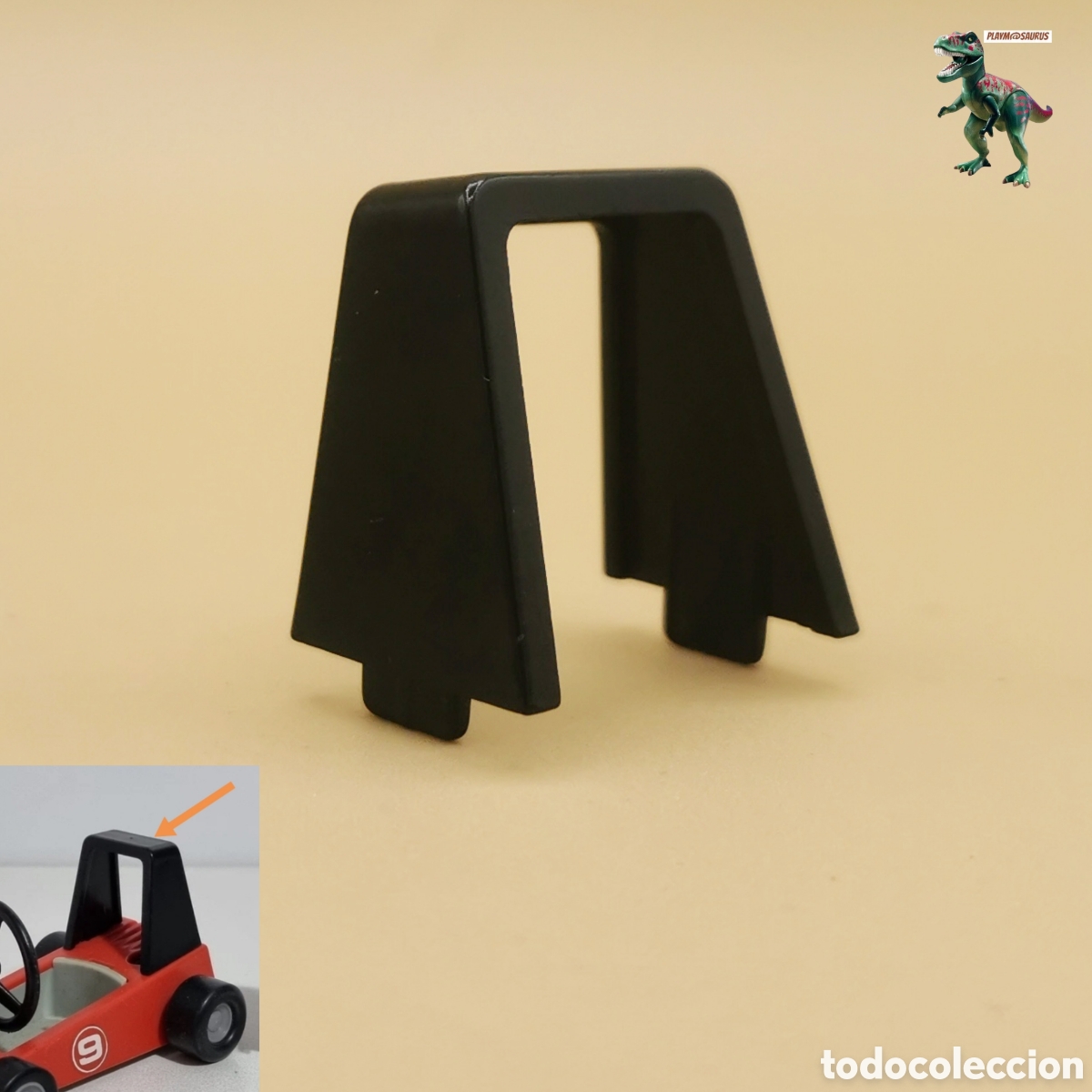 Playmobil: Playmobil go kart barra antivuelco negra protector superior piloto asiento aleron 3523 3575