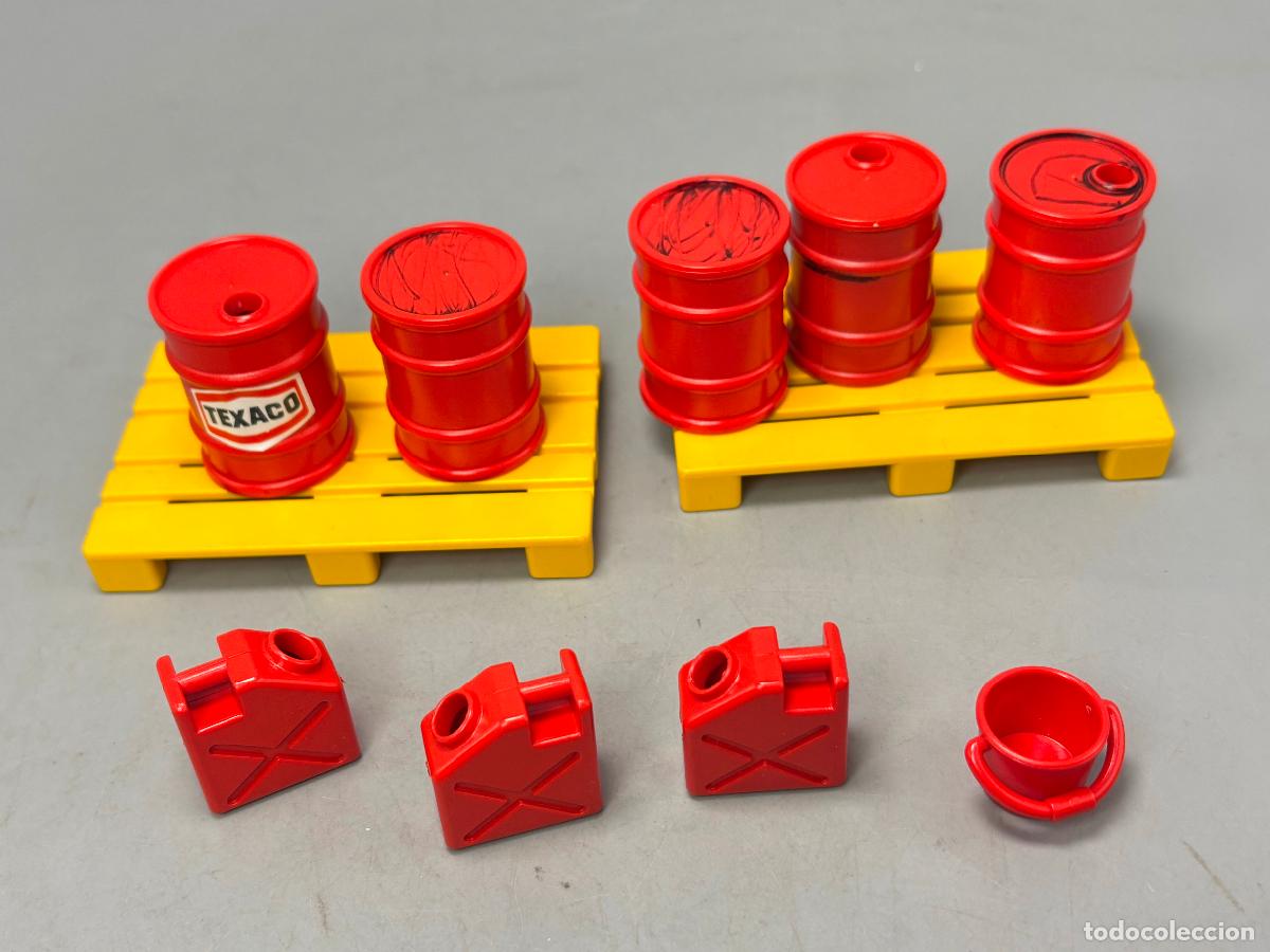 Playmobil: Playmobil lote barriles con pallet amarillo