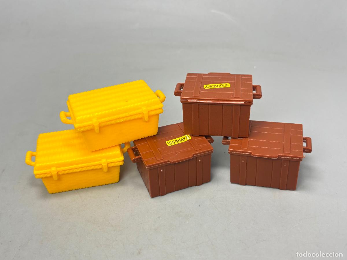 Playmobil: Playmobil lote ba&uacute;l marr&oacute;n y amarillo