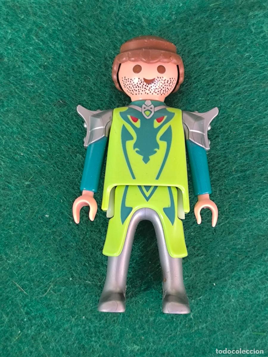 Playmobil: Playmobil figura medieval guerrero elfo verde medieval drag&oacute;n orcos enanos vikingos romanos