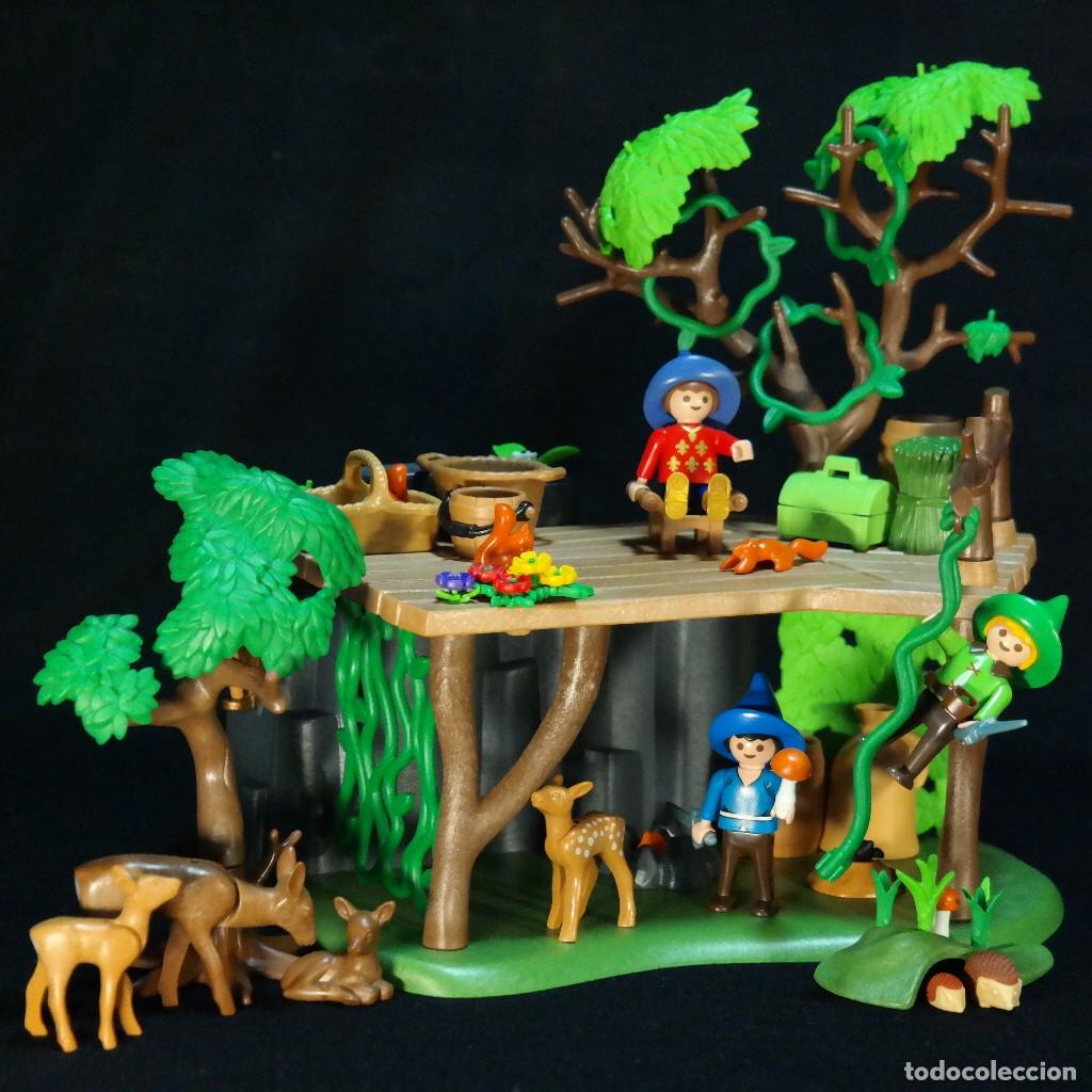 Playmobil: Playmobil casa de arbol madieval con 3 ni&ntilde;os y muchos accesorios ☼