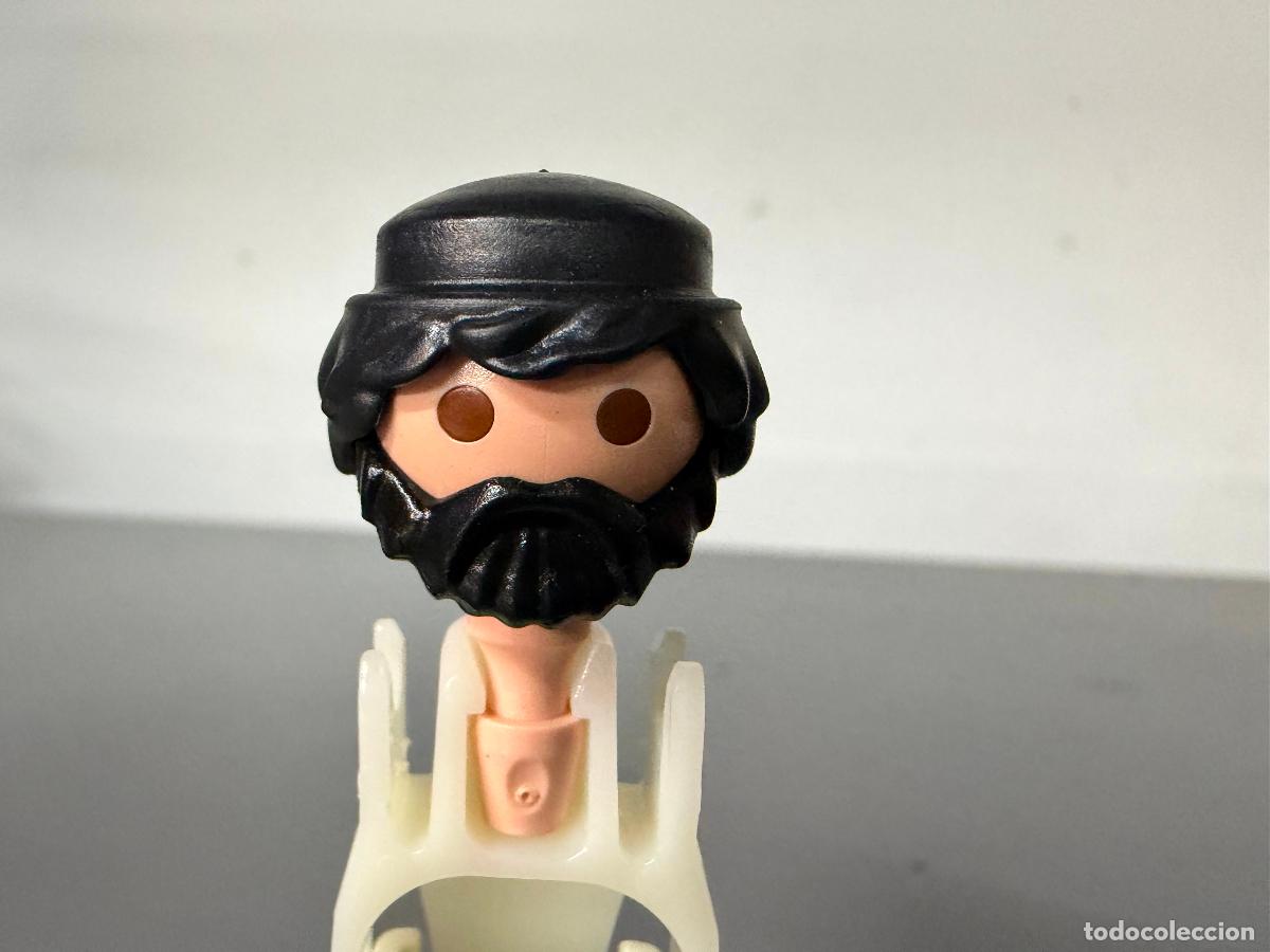 Playmobil: playmobil recambio cabeza +pelo peluca aseado + barba negra- las 3 cosas- hea1