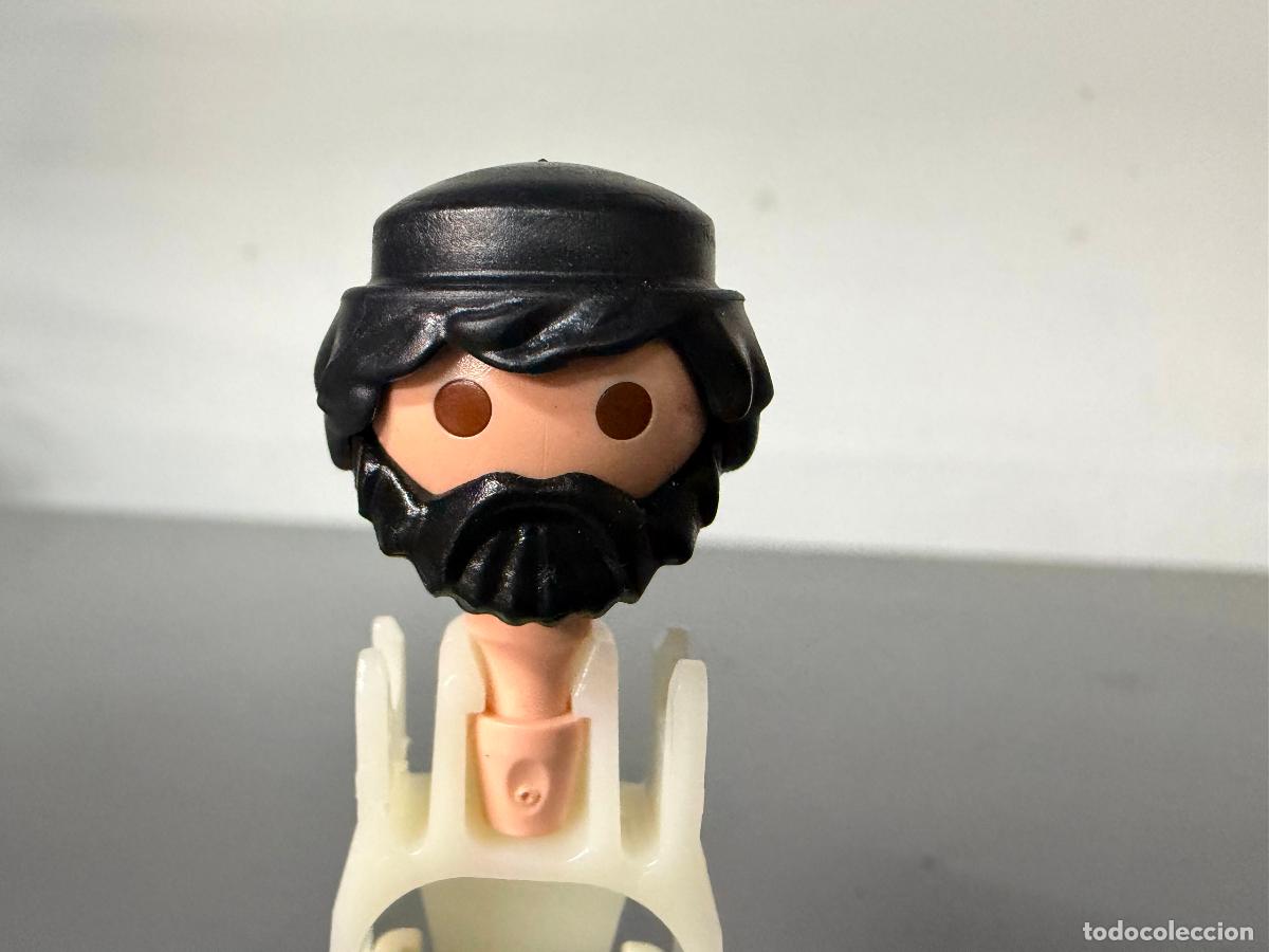 Playmobil: playmobil recambio cabeza +pelo peluca aseado + barba negra- las 3 cosas- hea1