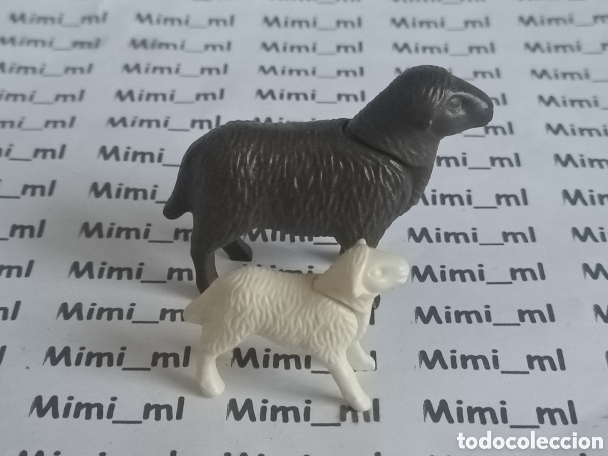 Playmobil: Playmobil oveja negra y cordero animales granja medieval pastor