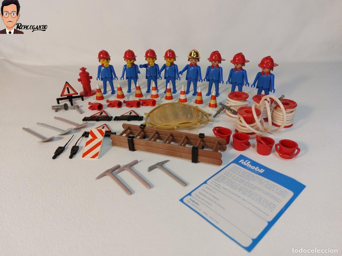 Playmobil: LOTE BOMBEROS FAMOBIL REF: 3403 - A&Ntilde;OS 70/80 - PLAYMOBIL GEOBRA 1974 MADE IN SPAIN (CASI COMPLETO)