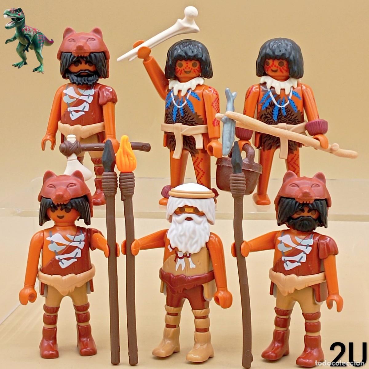 Playmobil: Playmobil lote figuras edad de piedra cavernicola primitivo prehistorico hombre mujer tribu indigena