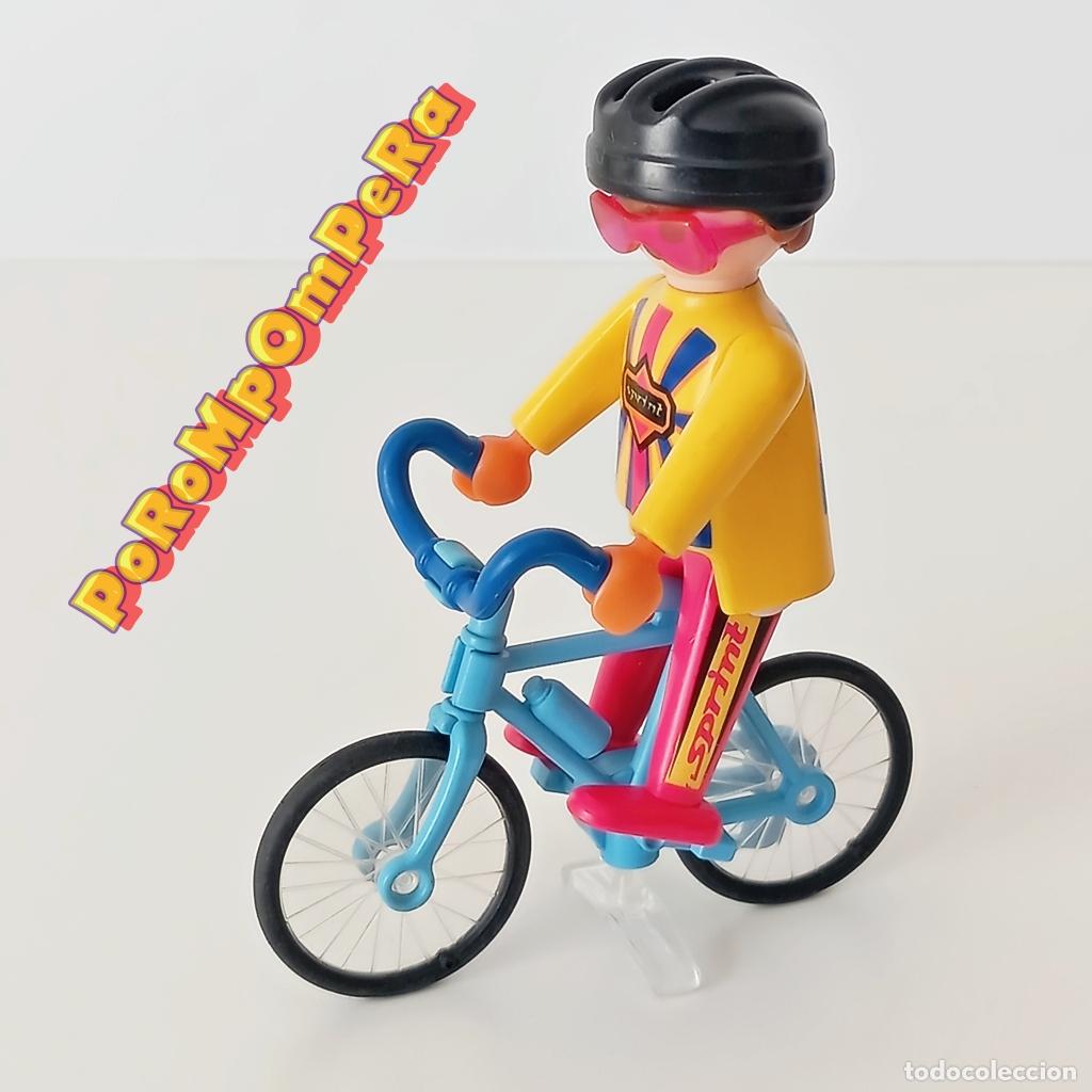 Playmobil: PLAYMOBIL FIGURA CICLISTA COMPETICI&Oacute;N 3710 CARRERA BICICLETA BICI CICLISMO TOUR VUELTA ESPA&Ntilde;A S6