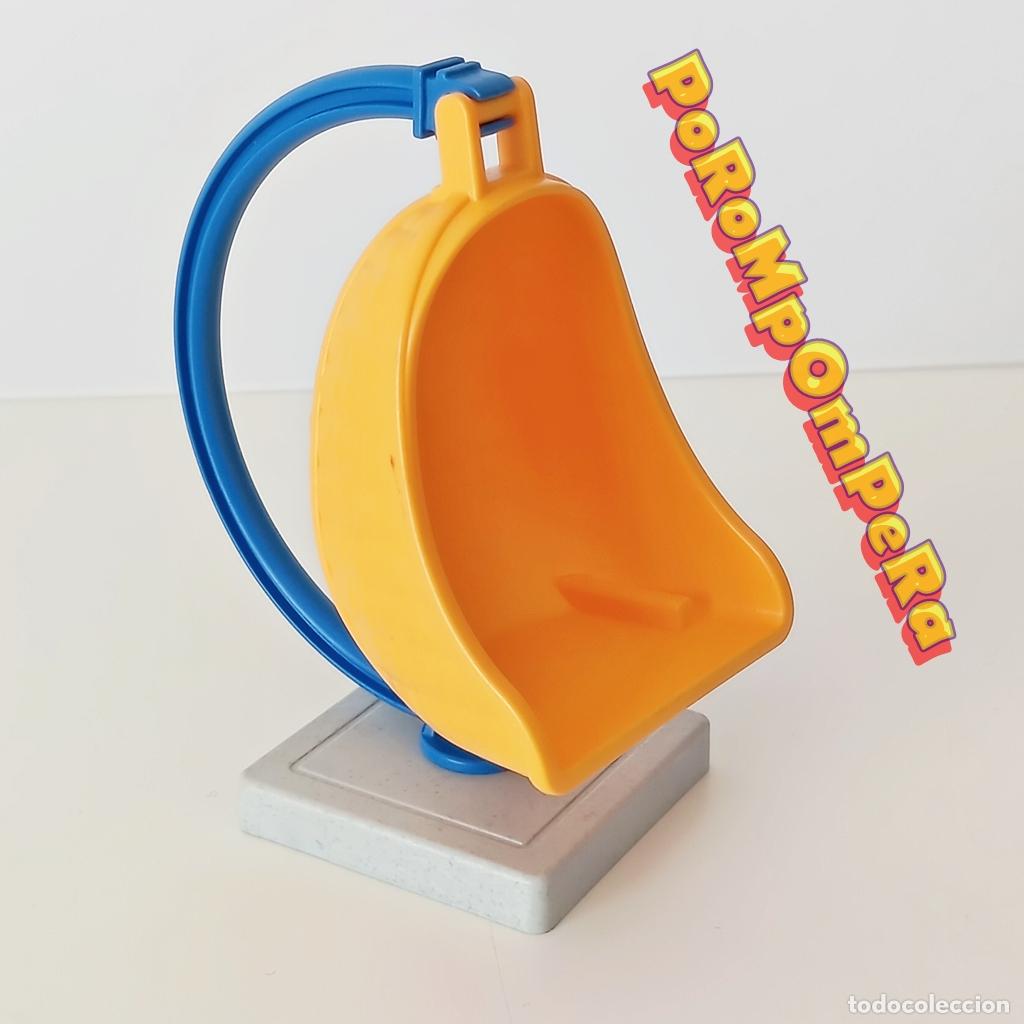 Playmobil: PLAYMOBIL SILLA COLGANTE AMARILLA TIPO HAMACA MIMBRE 3234 5636 ASIENTO JARD&Iacute;N PISCINA VERANO MBX