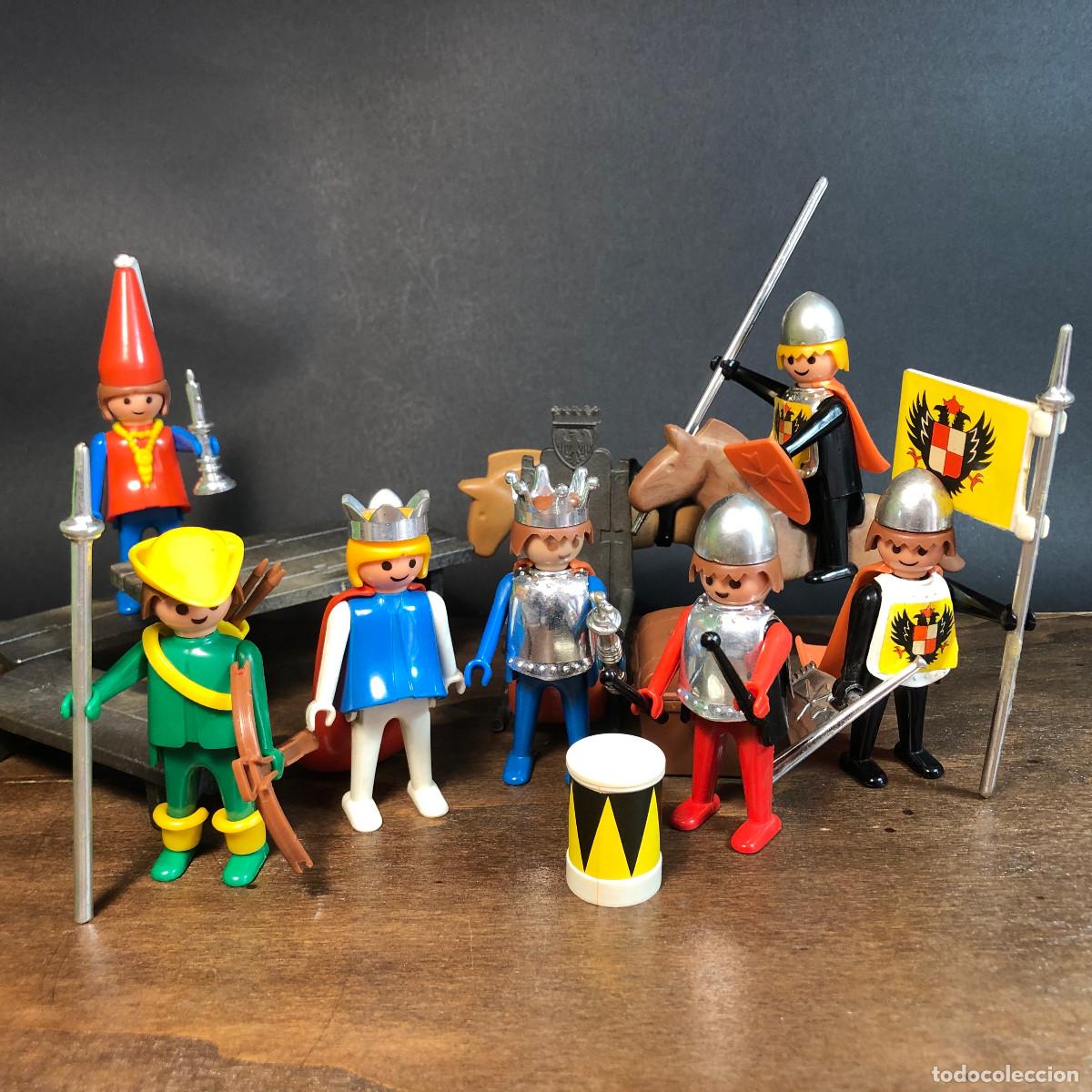 Playmobil: Caballeros medievales Famobil a&ntilde;os 70-80 completo Ref. 3405