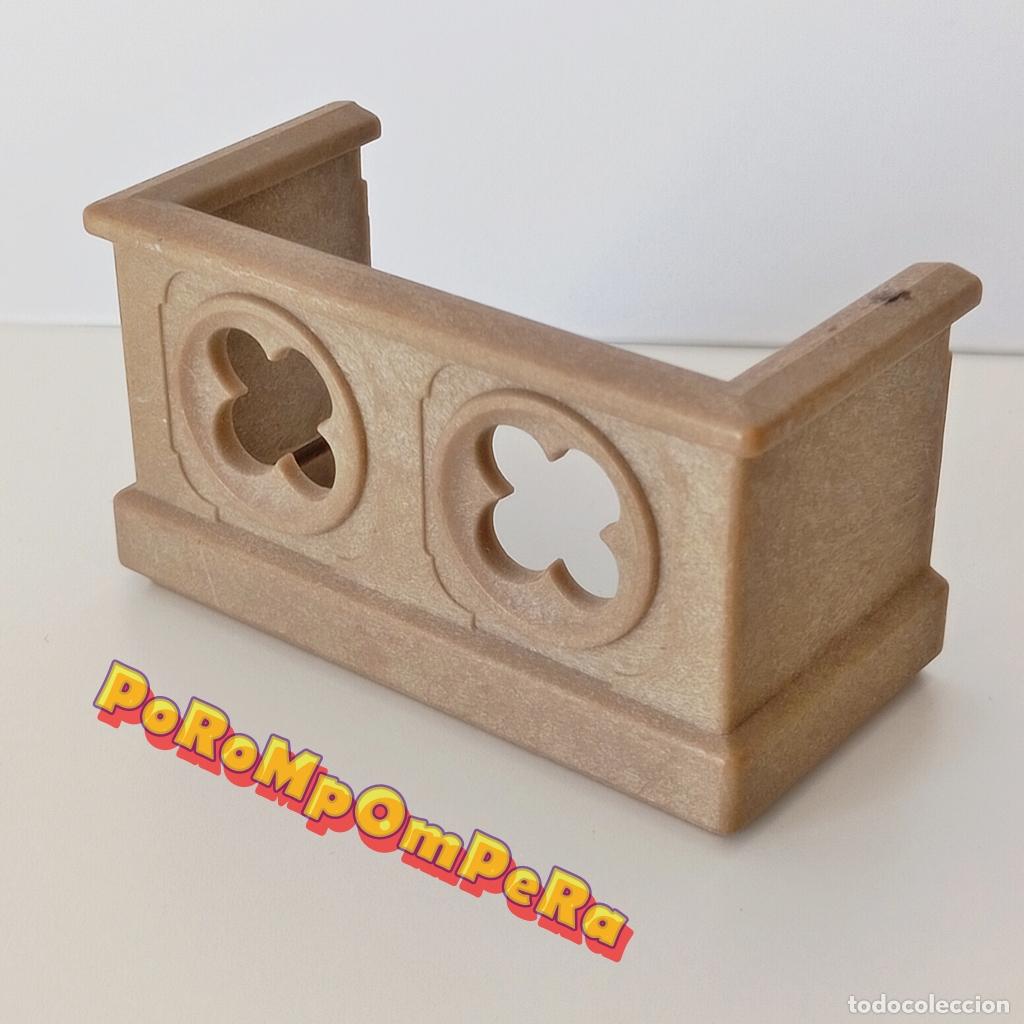 Playmobil: PLAYMOBIL BALC&Oacute;N ORIGINAL TIPO PIEDRA TORRE CASTILLO MEDIEVAL &Eacute;POCA 3445 3450 STECK A&Ntilde;OS 70 80 CG5