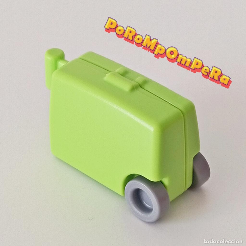 Playmobil: PLAYMOBIL MALETA DE VIAJE CON RUEDAS PEQUE&Ntilde;A VERDE LIMA EQUIPAJE TROLLEY S2