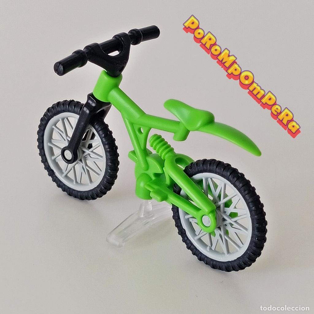 Playmobil: PLAYMOBIL BICICLETA VERDE 6390 ? + SUJECI&Oacute;N SIMILAR 4743 6396 ? MOUNTAIN BIKE BICI MONTA&Ntilde;A S1