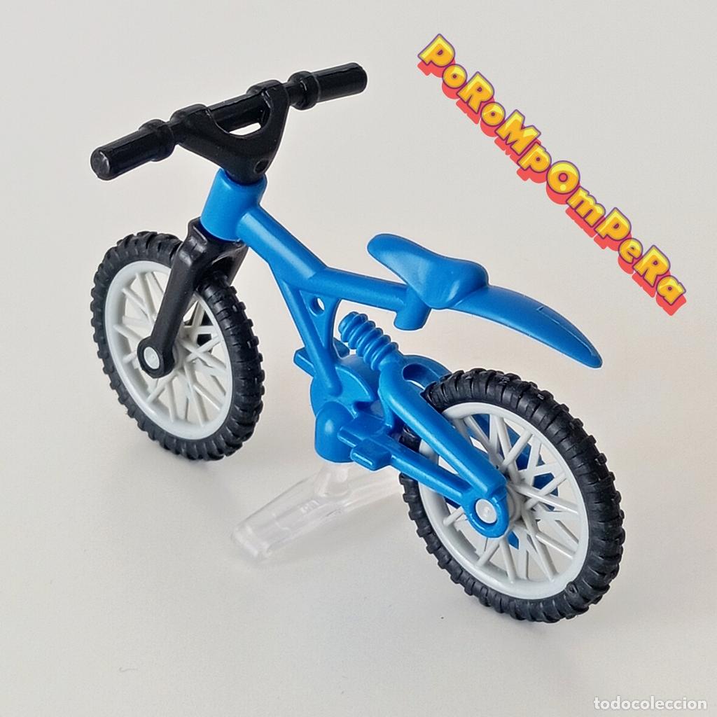 Playmobil: PLAYMOBIL BICICLETA AZUL + SUJECI&Oacute;N SIMILAR 4743 6390 6396 ? MOUNTAIN BIKE BICI MONTA&Ntilde;A S1