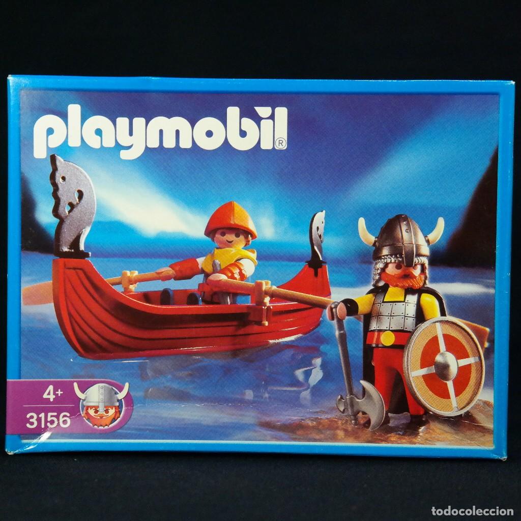 Playmobil: Playmobil vikingos con bote ref.3156 a&ntilde;o 2001 con caja cerrada ☼