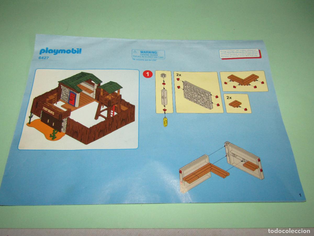 Playmobil: Manual de Instrucciones Montaje de FORT BRAVO Ref. 6427 de PLAYMOBIL