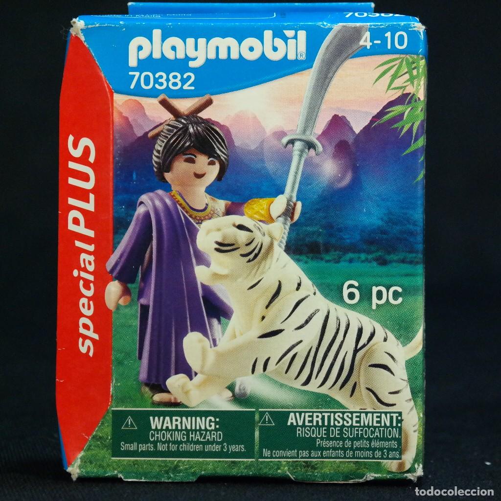 Playmobil: Playmobil guerrera china con tigre blanco ref.70382 con caja ☼