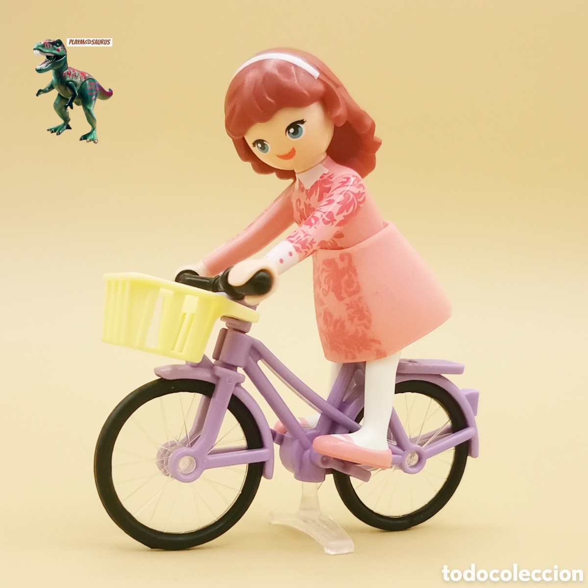 Playmobil: Playmobil ni&ntilde;a en bicicleta paseo en bici chica diorama parque ciudad campo mujer