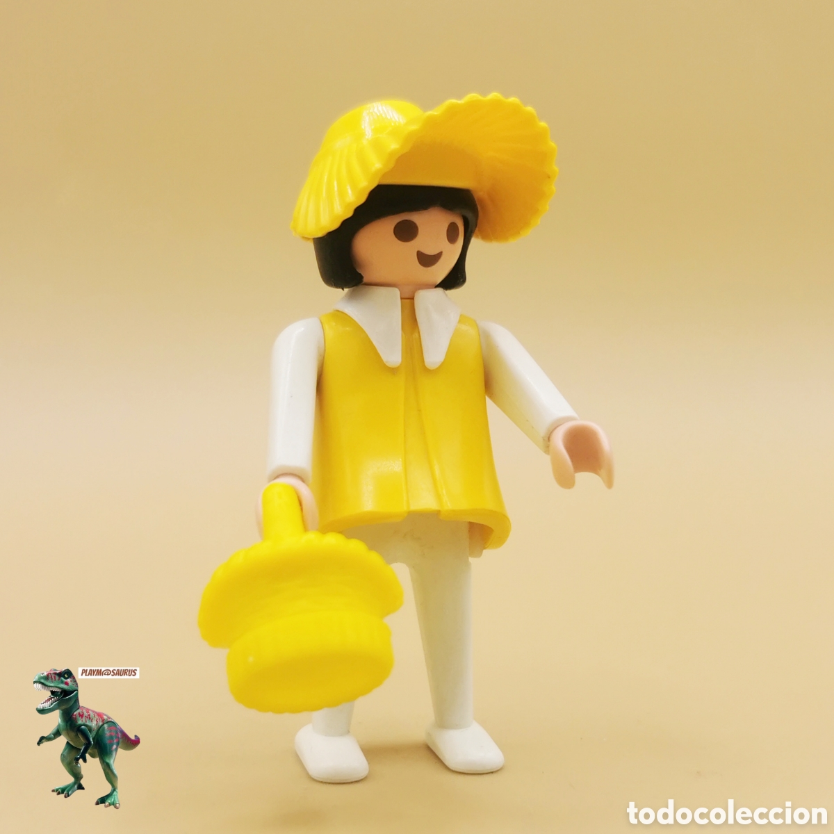 Playmobil: Playmobil mujer con sombrero amarillo pamela dama calesa western oeste vintage 3587 carreta antigua