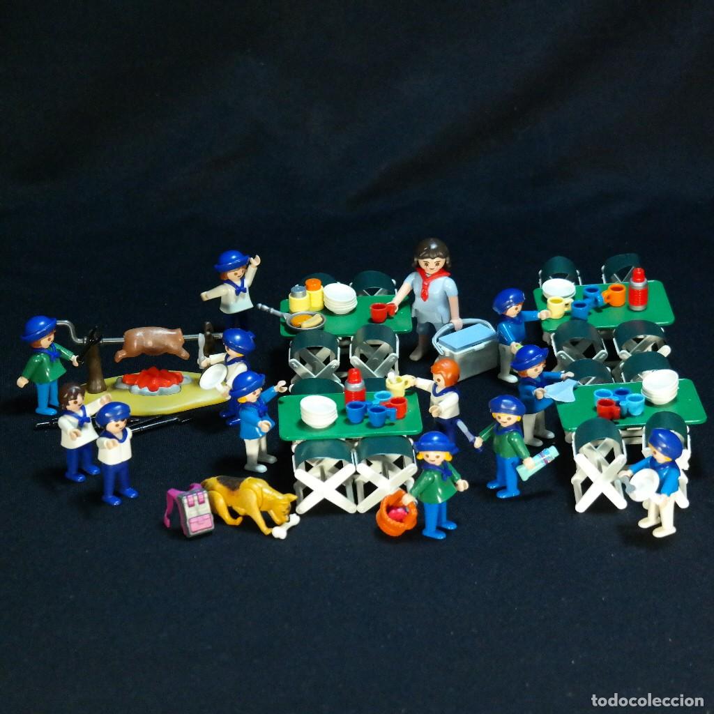 Playmobil: Playmobil campamento scout con ni&ntilde;os, mesas, sillas y muchos accesorios ☼