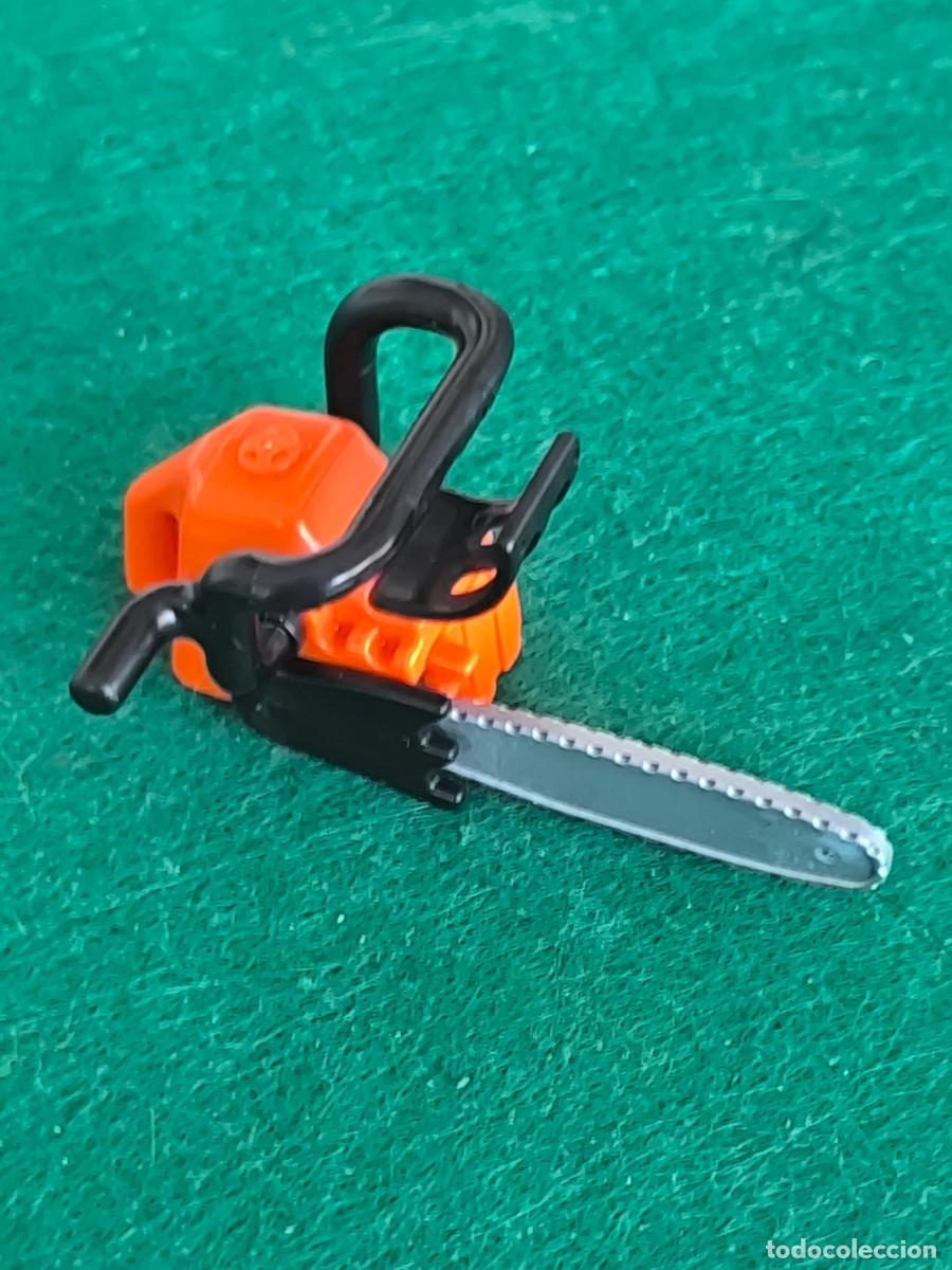 Playmobil: Playmobil motosierra herramienta le&ntilde;ador jardinero ciudad city