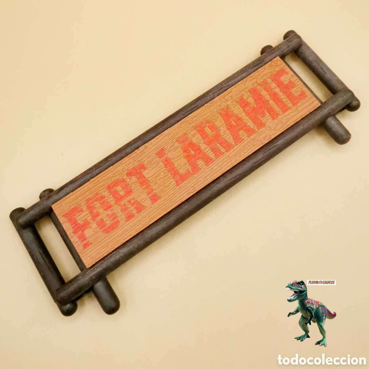 Playmobil: Playmobil Fort Laramie Wyoming ejercito US custom letrero cartel nombre fuerte oeste 3419 3420 3773