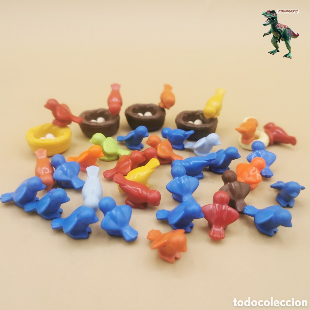 Playmobil: Playmobil gran lote pajaros aves nidos arbol bosque zoo campo granja rancho vegetacion jardin selva