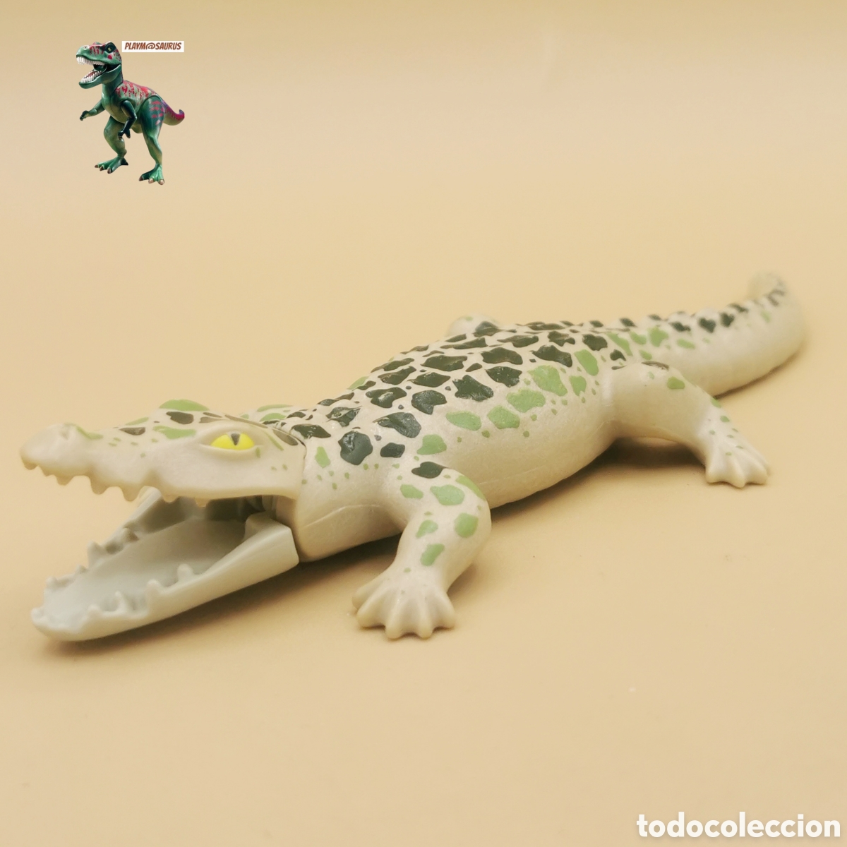 Playmobil: Playmobil cocodrilo lagarto caiman con manchas 6644 zoo acuario selva pantano safari africa laguna