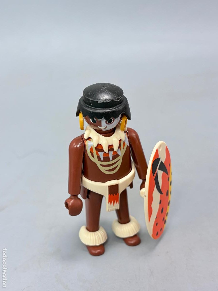 Playmobil: Playmobil figura nativo jungla con escudo
