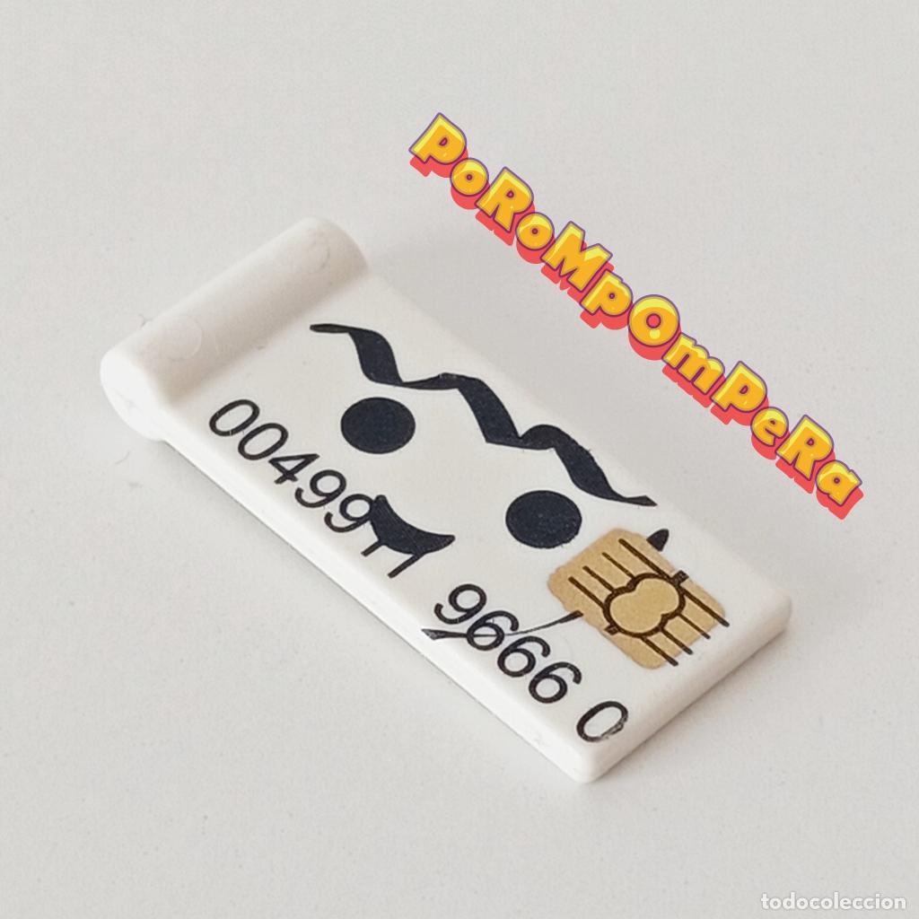 Playmobil: PLAYMOBIL TARJETA BANCARIA BLANCA CAJERO AUTOM&Aacute;TICO D&Eacute;BITO CR&Eacute;DITO S7