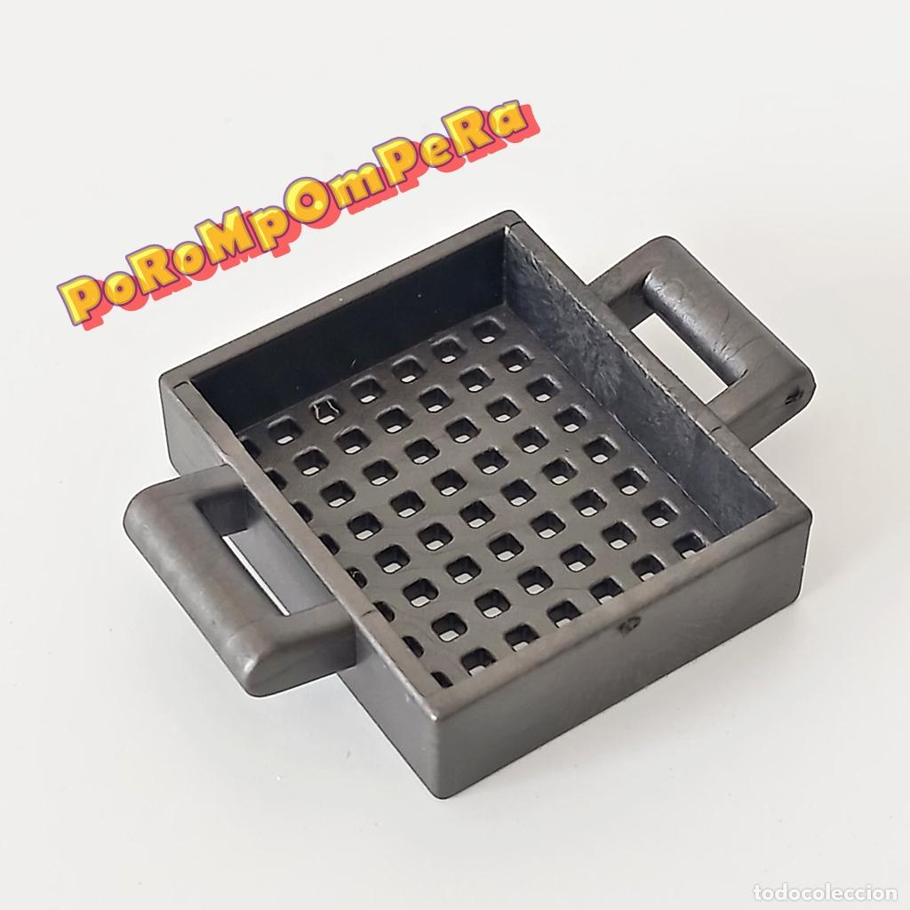 Playmobil: PLAYMOBIL CEDAZO BUSCADORES DE ORO 3747 4130 REJILLA SART&Eacute;N AGUJEROS CESTA ASAS MINA S7